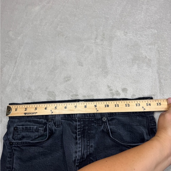 7 For All Mankind Faded Black Bootcut Embroidered Back Pocket Jeans Size 30 - Picture 10 of 16